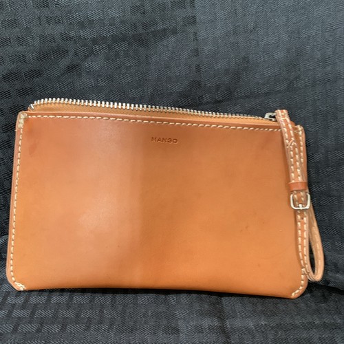 Mango leather wristlet - leather,