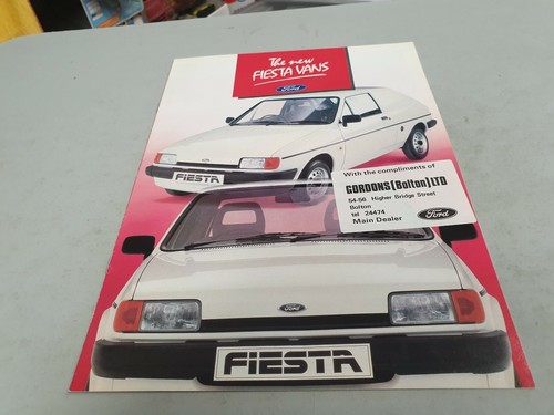 1986 ford fiesta vans - uk, sales