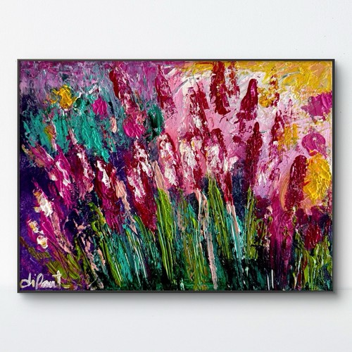 Floral fields 12x9 canvas - floral,