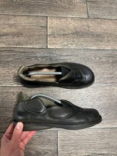 Trippen shoes black leather women flat sz 40-41