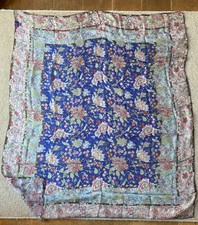Liberty Floral Silk Chiffon Scarf Shawl  42”x 49”   Classy BoHo  A1