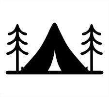 TENT CAMPING VINYL DECAL