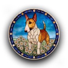Bull Terrier Dog Spring Daisy