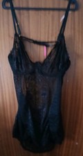 Two Longline Black Camisoles: I. Seven Til Midnight One Size 2.AnnSummers M