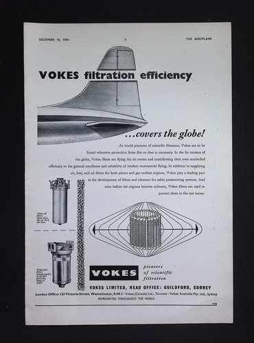 Original 1954 advert - advert, vokes