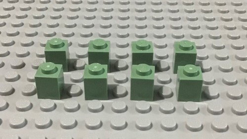 Lego sand green 1x1 brick - green,