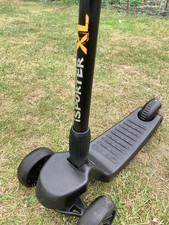 iSporter Scooter XL Black with Colour Flashing Wheels Folds Down Children’s 