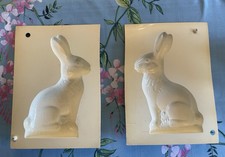 Vintage Rabbit Mould for Easter Eggs Chocolate Bunny 9 Inch Tall Plastic Mould