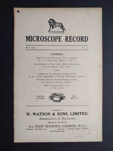 Watson microscope record - watson's,