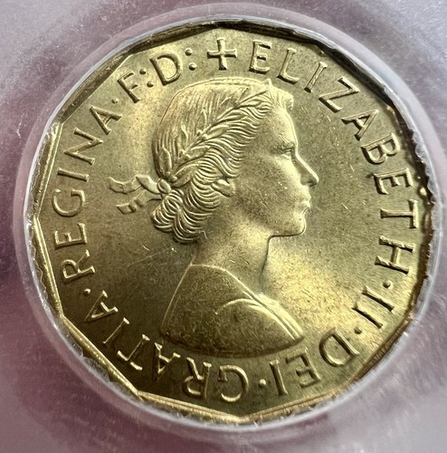 1965 threepence brass - brass, coin