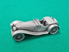 The Danbury Mint 1939 Jaguar SS100 3 1/2 litre Pewter Model Car Ornament