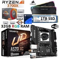 AMD Ryzen 7 3700X + 32GB RGB RAM + 1TB SSD + A520I AC ITX Motherboard Bundle