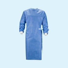 XL Disposable Surgical Gown Blue SMS Isolation Gown Single Use Sealed Apron