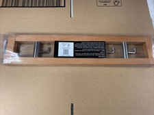 5 Swivel Chrome Hooks in beech Rail 49cm x 10cm Hook Rail Coat Rack Coat Hooks