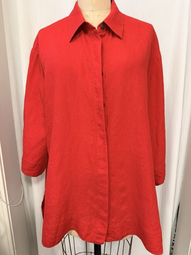 Marina rinaldi red linen - rinaldi, woven