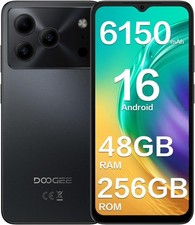 DOOGEE Note 56 Plus Mobile Phones, Android 16 Smartphone, 48GB+256GB, Black