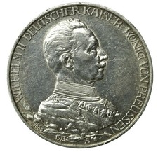 Silver Coin Germany, Prussia, Wilhelm II in uniform, 3 marks 1913 A, Berlin