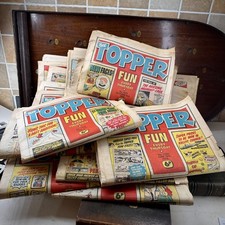 33 x Vintage The Topper Comic Bundle 1970s Job Lot Fun Every Thursday Old Comics