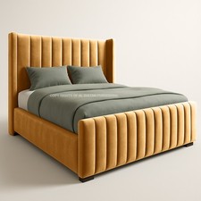 Ottoman Bed Winged Panel Plush