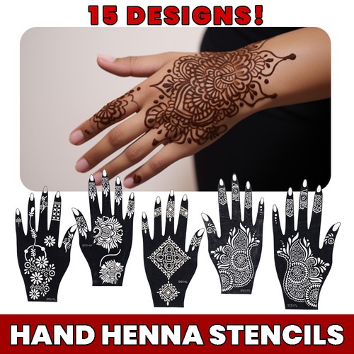 2pcs henna mehndi - 2pcs,