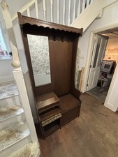 Rare Vintage Coat Rack - Hallway Telephone  Seat & Mirror - Chippy Heath GC