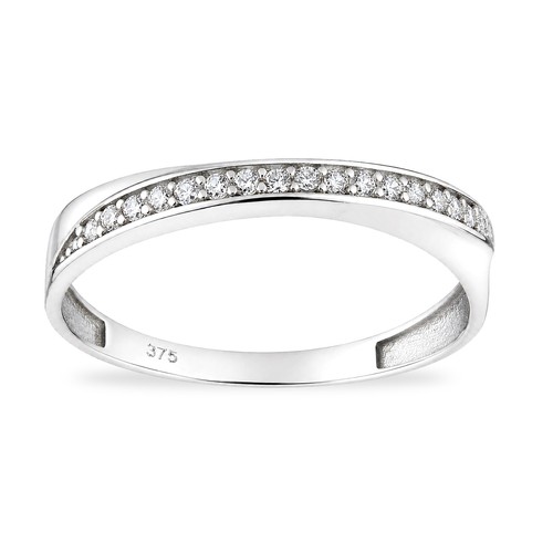 9ct white gold simulated - 9ct,