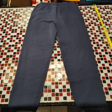 Vtg 80's Fruit Of The Loom NAVY BLUE Sweatpants ~ LARGE ~ 50/50 USA MADE
