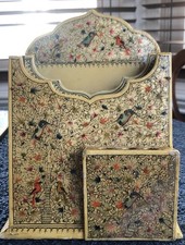 Vintage Kashmiri Papier Mache Desk Rack