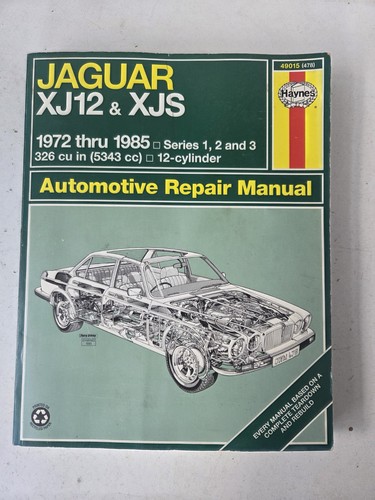 Jaguar xj12 xjs v12 haynes - xj12,