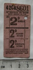 Birmingham & Midland Motor Omnibus Co. 2d single, ordinary, workman's ticket
