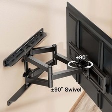 TV Wall Bracket Mount Tilt Swivel Double Arms For 32 40 43 50 55 65 75 Inch