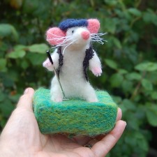 Needle felted mouse - , ornament