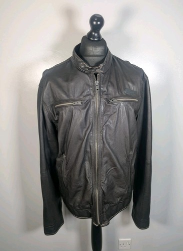 Superdry leather jacket - superdry, mens