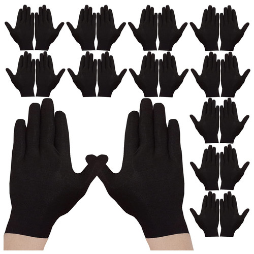 Pcs black cotton - cotton, gloves