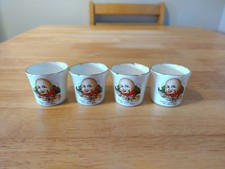Staffordshire Fine Bone China Humpty Dumpty Egg Cups Set Of 4