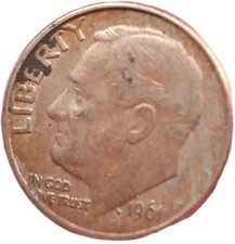 1961 USA .900 Silver Dime 10