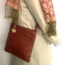  Radley London Large Classic Unusual Marking Leather Cross Body, Shoulder EX CON