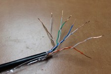 Cat 5e network cable high speed cable 24 AWG copper solid external use CCTV  POE