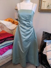 BHS Gorgeous Wedding Collection Evie Green Satin With Straps 14 Years (12) Prom