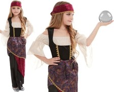 Childs Girls Deluxe Fortune Teller Fancy Dress Costume Childrens Outfit Smiffys