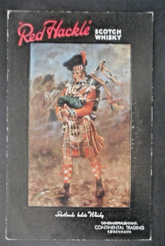 Whisky advert postcard - whisky,