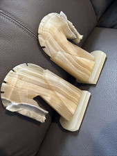 Onyx Horse Head Bookends Set | Vintage Mid-Century Modern Decor  (A)