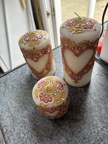 Mehndi colourful candle set - colourful,