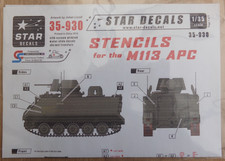 STAR DECALS 35930 - STENCILS FOR THE US M113 APC - 1/35 DECALS