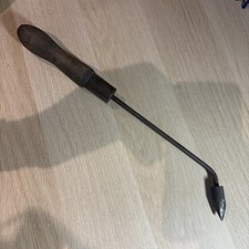 🔥Vintage Antique Copper Head Soldering Hand Iron Wood Handle Ornament Fire