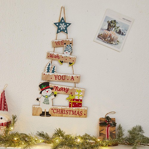 Christmas wood hanging sign - christmas,