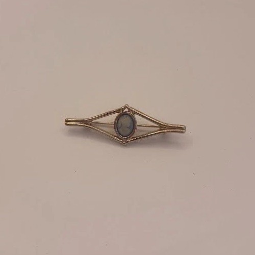 Gold tone geometric - gold, brooch