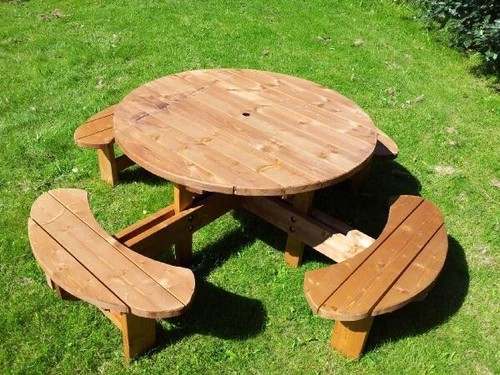 Grade round picnic bench - round,