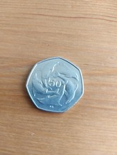 1997 Gibraltar Dolphin 50p Coin