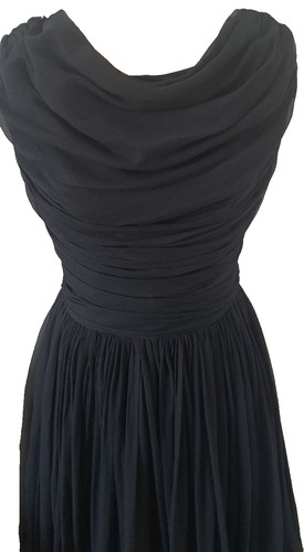 1950 vintage black silk - vintage,
